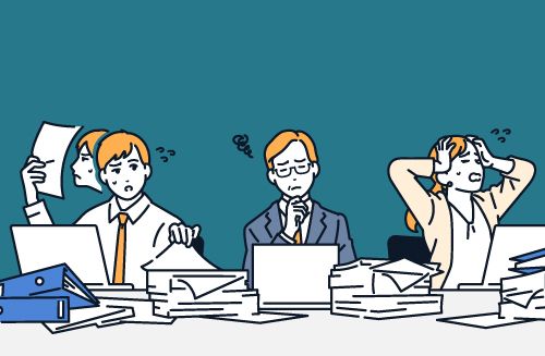 コンサルを受けていない企業の暗いイメージ